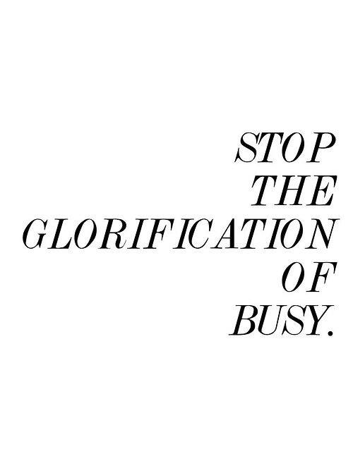stop the glorification